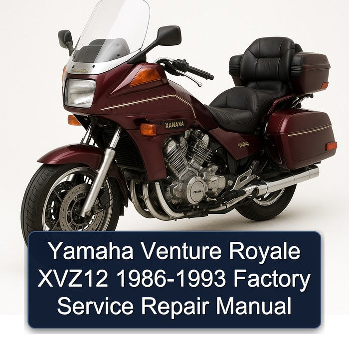 1986-1993 Yamaha XVZ Models Venture Royale XVZ12 Service Repair Workshop Manual
