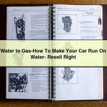 Water to Gas-How To Make Your Car Run On Water- Resell Right