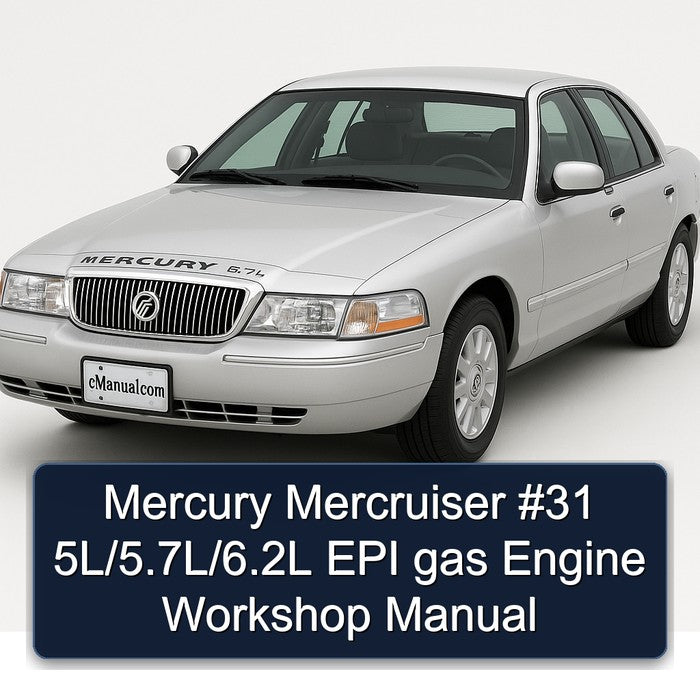 Mercury Mercruiser 31 5l/5.7l/6.2l EPI Gas Engine Service Repair Workshop Manual