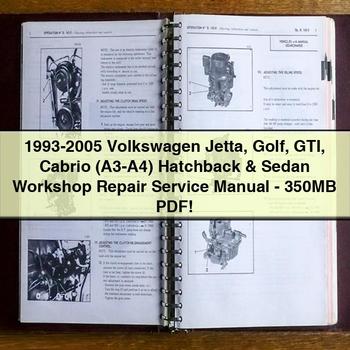 1993-2005 Volkswagen Jetta Golf GTI Cabrio (A3-A4) Hatchback & Sedan Workshop Service Repair Manual-350MB