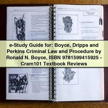 E-STUDY Boyce, Dripps Perkins Criminal Law Procedure Service Repair Workshop Manual