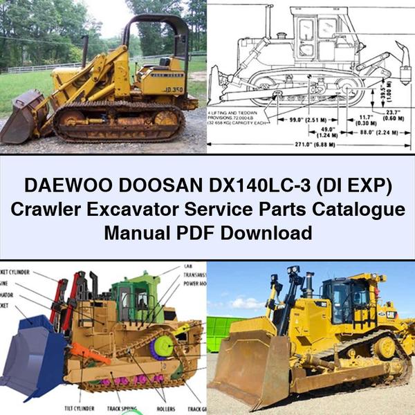 Daewoo Doosan Dx140lc-3 (di Exp) Crawler Excavator Parts Catalog