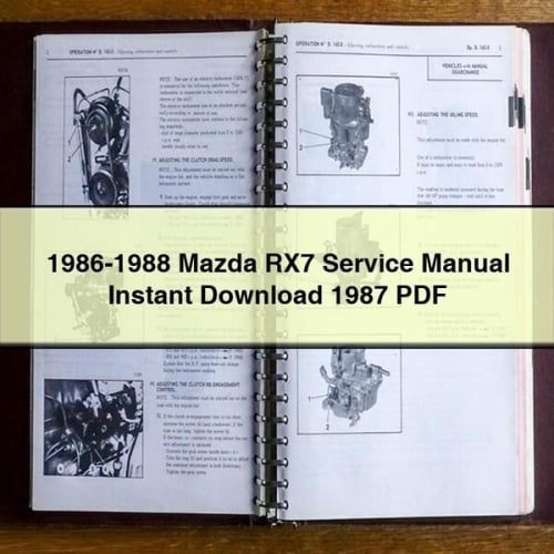 1986-1988 Mazda RX7 Service Manual 1987
