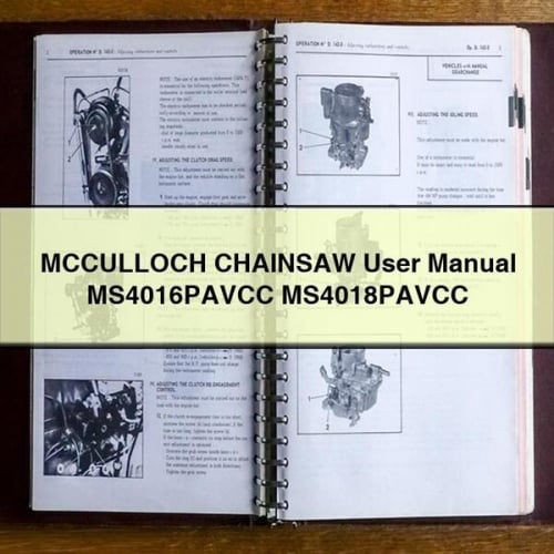 MCCULLOCH CHAINSAW User Manual MS4016PAVCC MS4018PAVCC