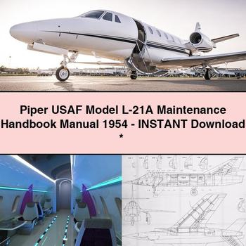 Piper USAF Model L-21A Maintenance Handbook Manual 1954