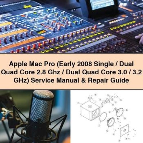 Apple Mac Pro (Early 2008 Single / Dual Quad Core 2.8 Ghz / Dual Quad Core 3.0 / 3.2 GHz) Service Manual & Repair Guide