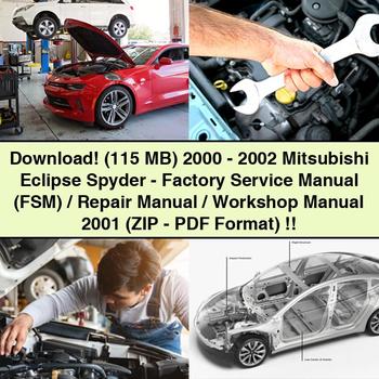 2000-2002 Mitsubishi Eclipse Spyder-Factory Service Manual (FSM)/Repair Manual/Workshop Manual 2001 (ZIP-PDF Format)