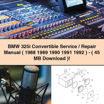 BMW 325i Convertible Service/Repair Manual ( 1988 1989 1990 1991 1992 )