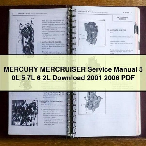 MERCURY MERCRUISER Service Manual 5 0L 5 7L 6 2L 2001 2006