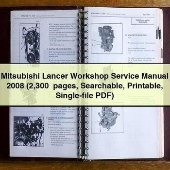 Mitsubishi Lancer Workshop Service Repair Manual 2008 (2 300+ pages Searchable Single-file)