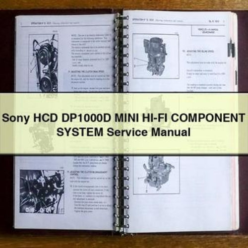 Sony HCD DP1000D MINI HI-FI Component System Service Manual