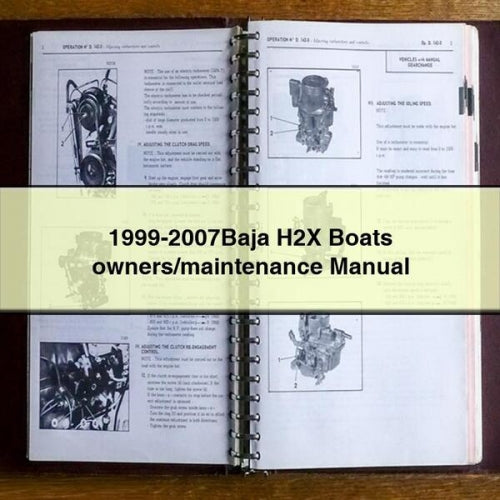 1999-2007Baja H2X Boats owners/maintenance Manual