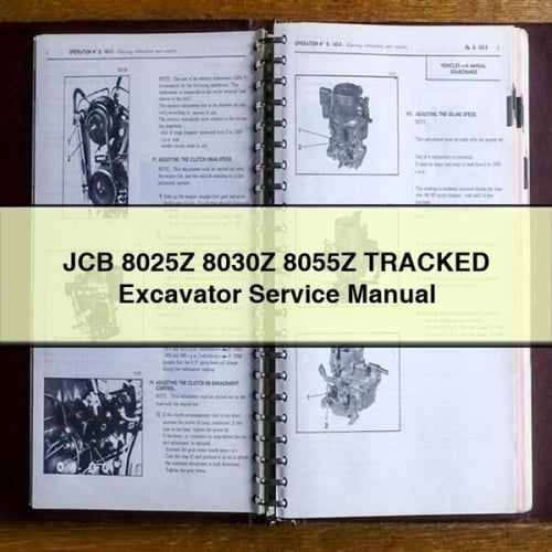 JCB 8025Z 8030Z 8055Z TRACKED Excavator Service Manual