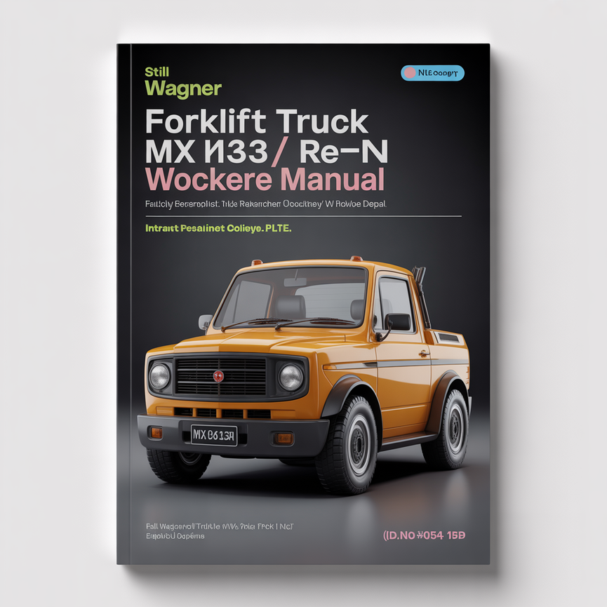 STILL WAGNER Forklift MX10/13-N* Factory Service / Repair/ Workshop Manual (Id.No.W8 054 152) PDF