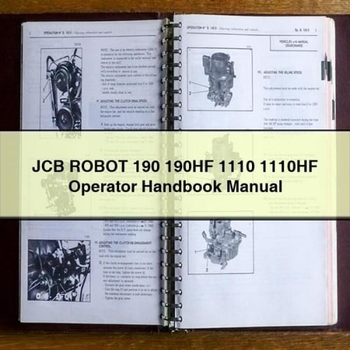JCB ROBOT 190 190HF 1110 1110HF Operator Handbook Manual
