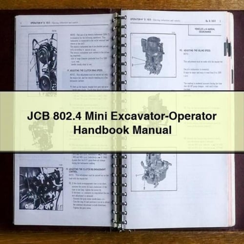 JCB 802.4 Mini Excavator-Operator Handbook Manual