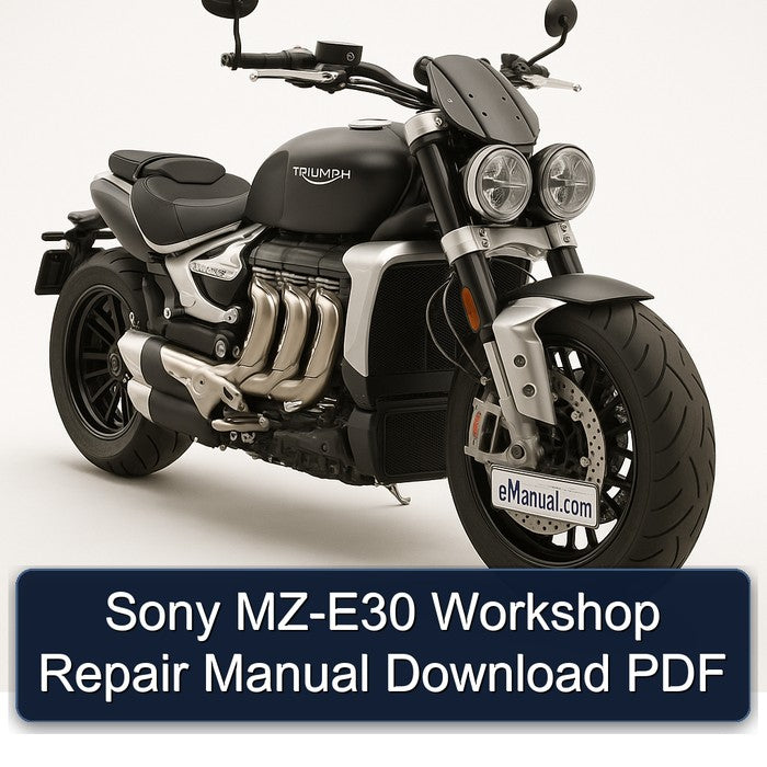 Triumph Rocket Sony MZ-E30 Service Repair Workshop Manual PDF