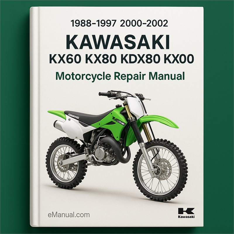 1988-2002 Kawasaki KDX Models KX60 KX80 KDX80 KX100 2-stroke Motorcycle Service Repair Workshop Manual PDF