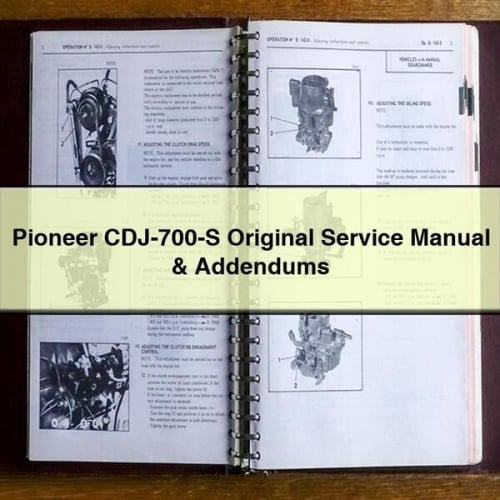 Pioneer CDJ-700-S Original Service Manual & Addendums