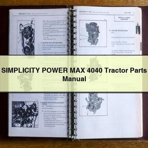 SIMPLICITY POWER MAX 4040 Tractor Parts Manual