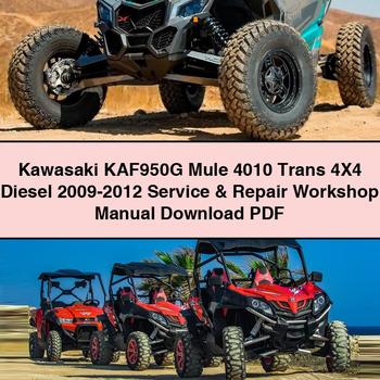 Kawasaki KAF950G Mule 4010 Trans 4X4 Diesel 2009-2012 Service Repair Workshop Manual
