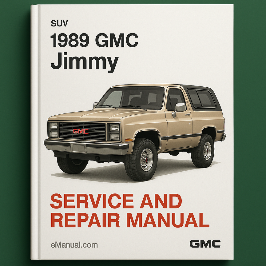 1989 GMC Jimmy Manual de servicio y reparación