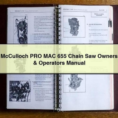 McCulloch PRO MAC 655 Chain Saw Owners & Operators Manual