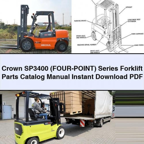 Crown SP3400 (FOUR-POINT) Series Forklift Parts Catalog Manual PDF