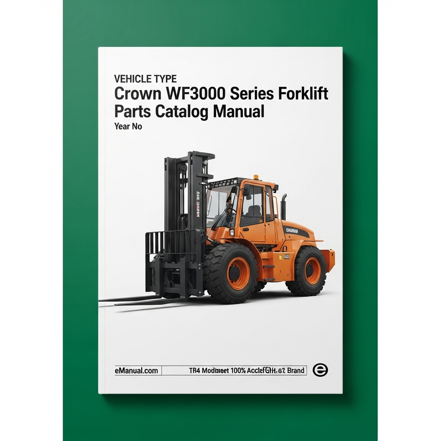 Crown WF3000 Series Forklift Parts Catalog Manual