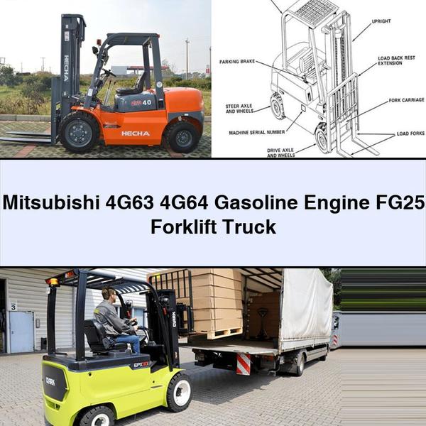 Mitsubishi 4G63 4G64 Gasoline Engine FG25 Forklift