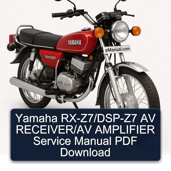 Yamaha RX Models Rx-z7/dsp-z7 AV Receiver/av Amplifier Service Repair Workshop Manual PDF