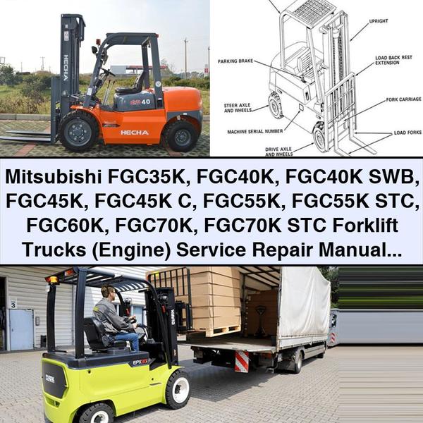 Mitsubishi FGC35K FGC40K FGC40K SWB FGC45K FGC45K C FGC55K FGC55K STC FGC60K FGC70K FGC70K STC Forklift (Engine) Service Repair Manual