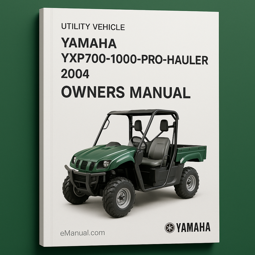 Yamaha YXP700-1000-Pro-Hauler Owners Manual 2004
