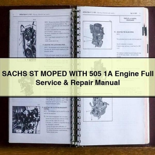 SACHS ST MOPED WITH 505 1A Engine Full Service & Repair Manual