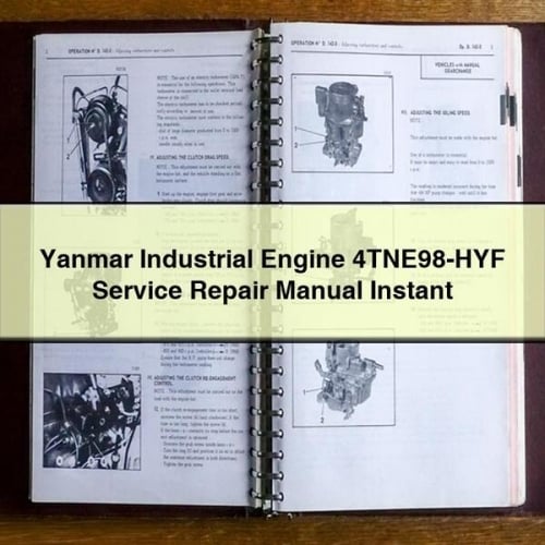 Yanmar Industrial Engine 4TNE98-HYF Service Repair Manual PDF