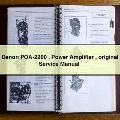 Denon POA-2200 Power Amplifier Original Service Repair Workshop Manual PDF