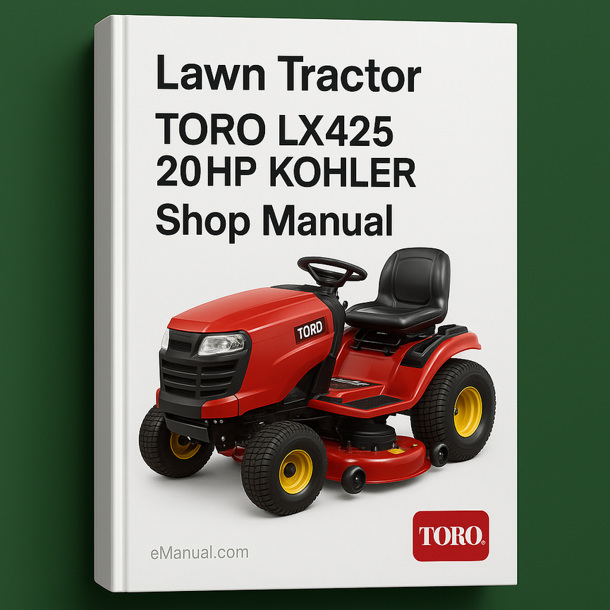 TORO LX425 20HP KOHLER LAWN Tractor Shop Manual