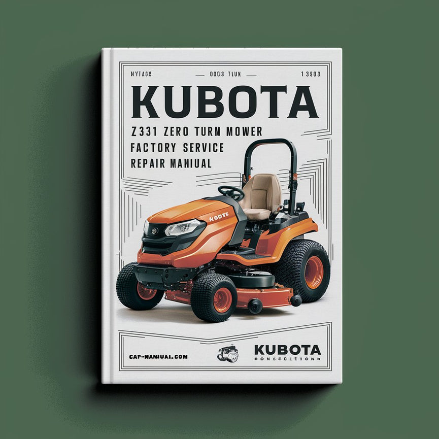 Kubota Zd331 Zero Turn Mower Factory Service Repair Manual