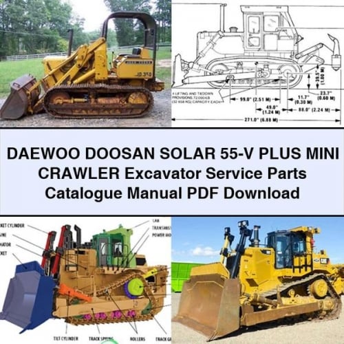 DAEWOO DOOSAN SOLAR 55-V PLUS MINI Crawler Excavator Service Parts Catalogue Manual