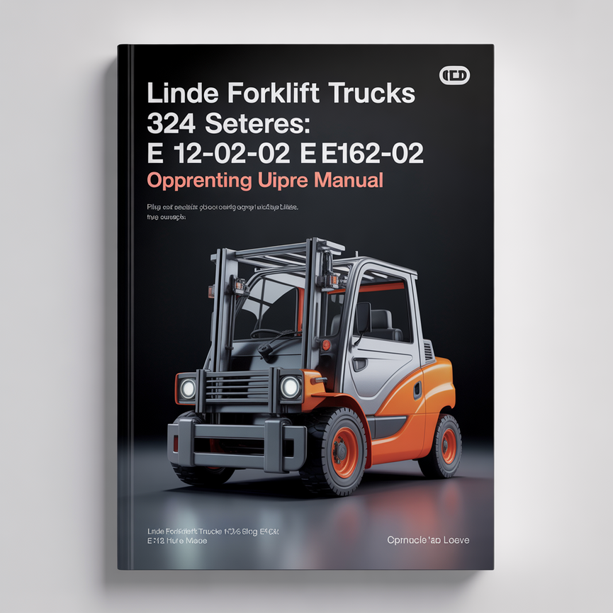 Linde Forklift 324 series: E12-02 E15-02 E16-02 Operating User Manual
