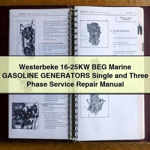 WESTERBEKE 16-25KW BEG Marine GASOLINE GENERATORS Single and Three Phase Service Repair Manual