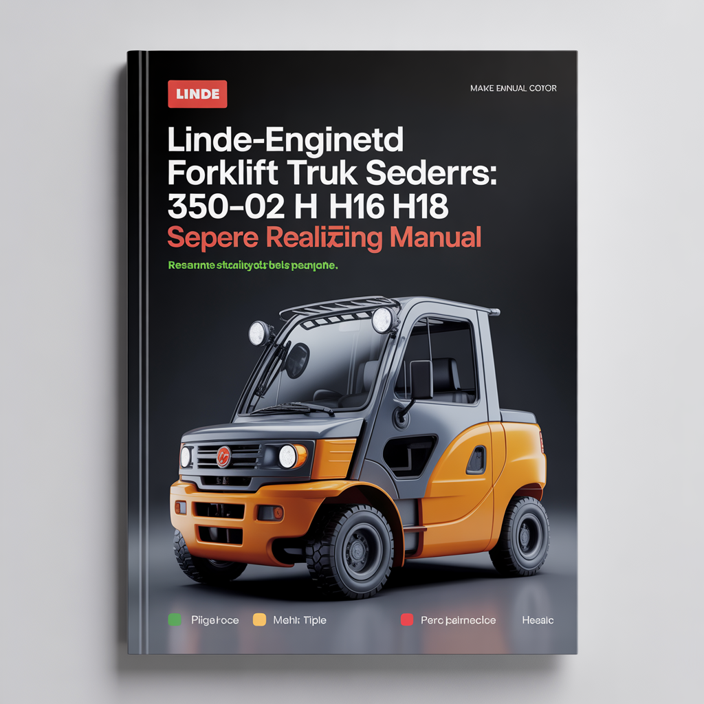Linde IC-Engined Forklift 350-02 Series: H12 H16 H18 Service Training Manual
