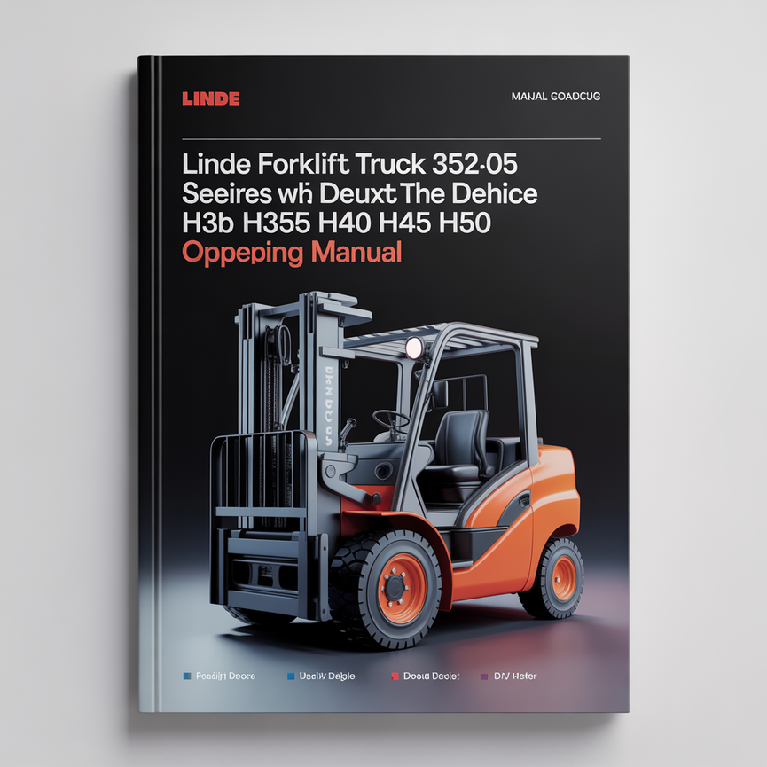 Linde Forklift 352-05 Series with Deutz Diesel Engine: H35 H40 H45 H50 Operating Manual