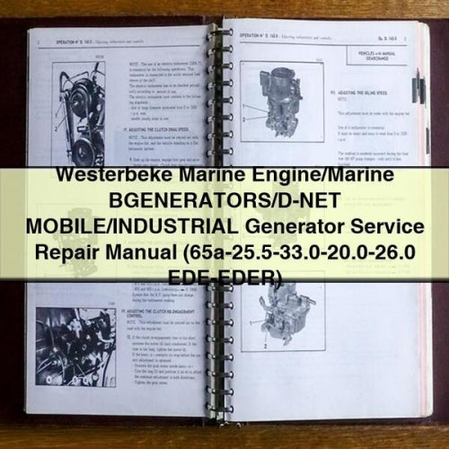 WESTERBEKE Marine Engine/Marine BGENERATORS/D-NET MOBILE/INDUSTRIAL GENERATOR Service Repair Manual (65a-25.5-33.0-20.0-26.0 EDE-EDER)
