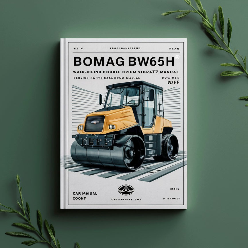 Bomag BW65H Walk-behind double drum vibrat roller Service Parts Catalogue Manual SN861100751001-861100759999 PDF
