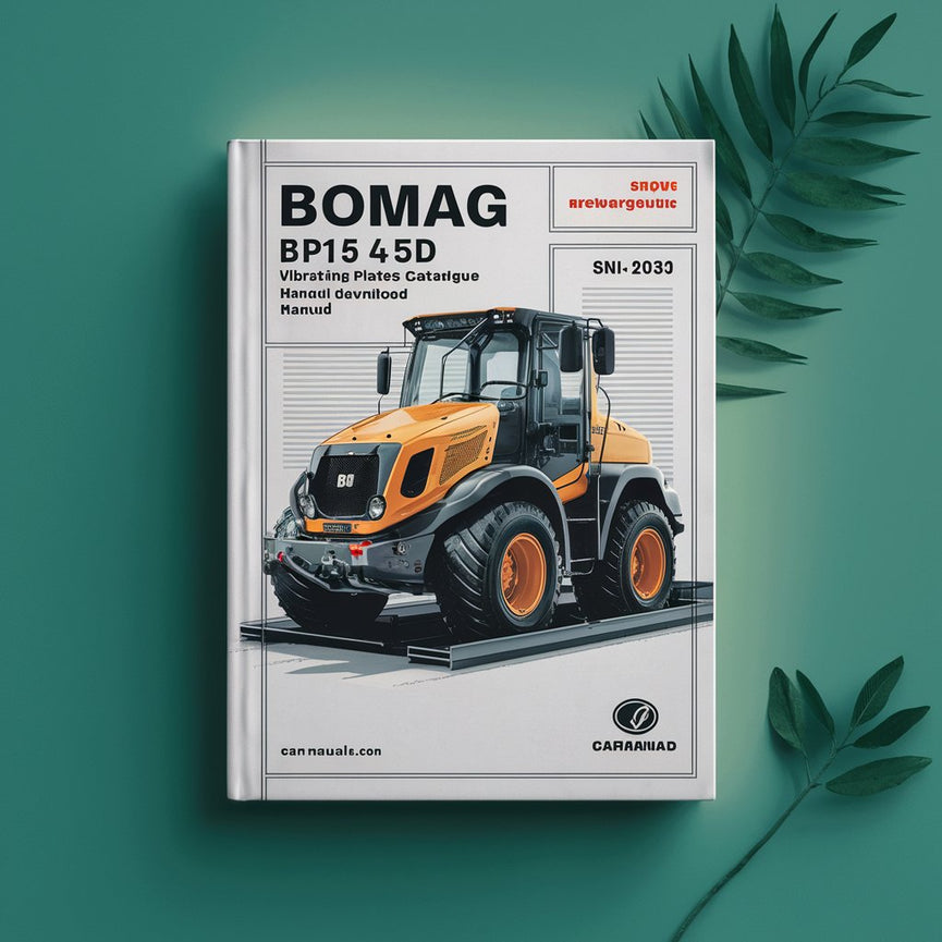 Bomag BP15/45D Vibrating plates non reversible Service Parts Catalogue Manual SN101630200101-101630200520 PDF
