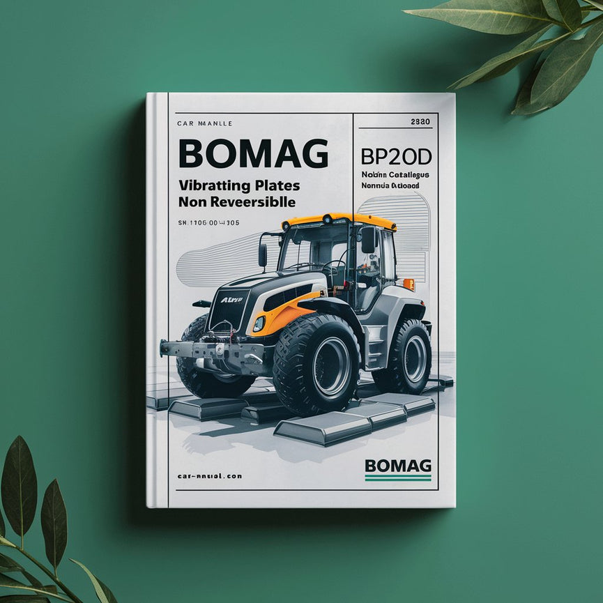 Bomag BP20/60D Vibrating plates non reversible Service Parts Catalogue Manual SN101670800101-101670800315 PDF