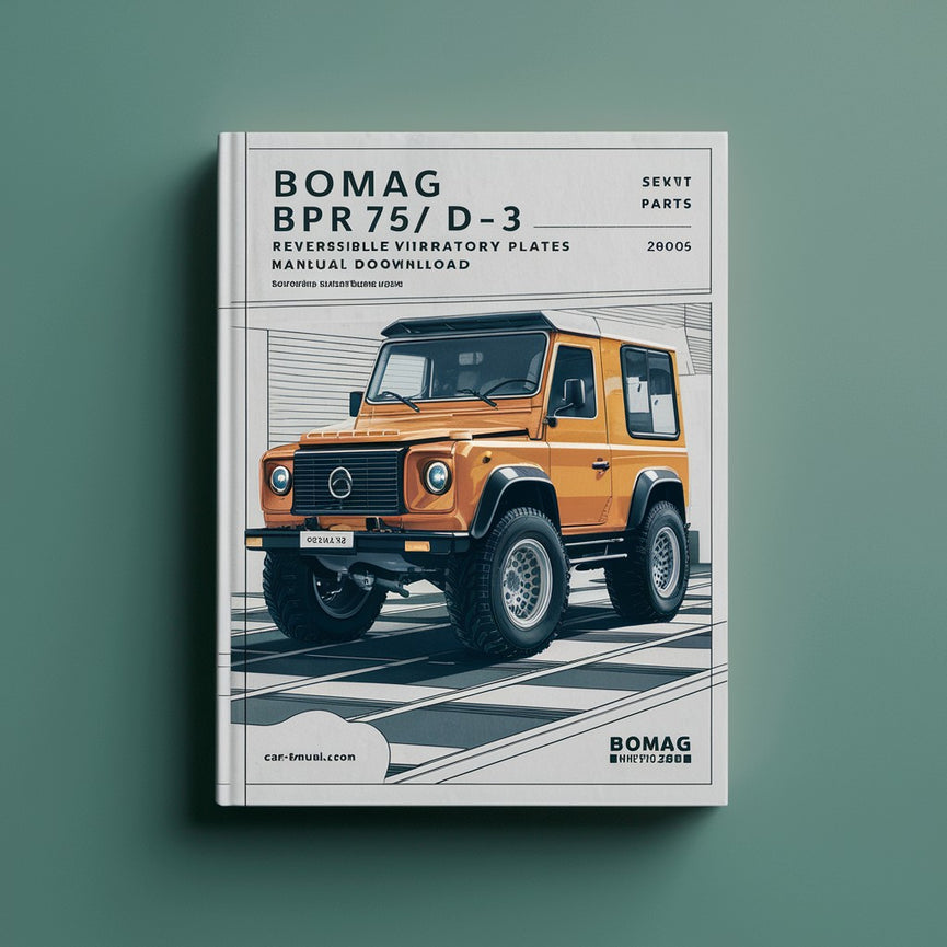 Bomag BPR75/60 D-3 Reversible VIBRATORY PLATES Service Parts Catalogue Manual SN101690651001-101690651549 PDF