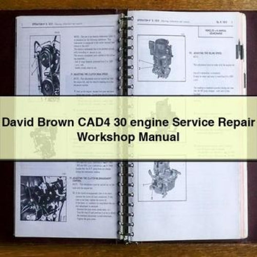 David Brown CAD4 30 engine Service Repair Workshop Manual
