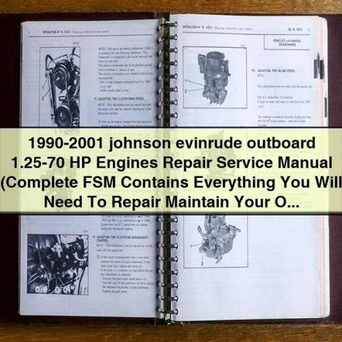 1990-2001 johnson evinrude outboard 1.25-70 HP Engines Repair Service Manual (Complete FSM Contains Everything You Will Need To Repair Maintain Your Outboard Motor)